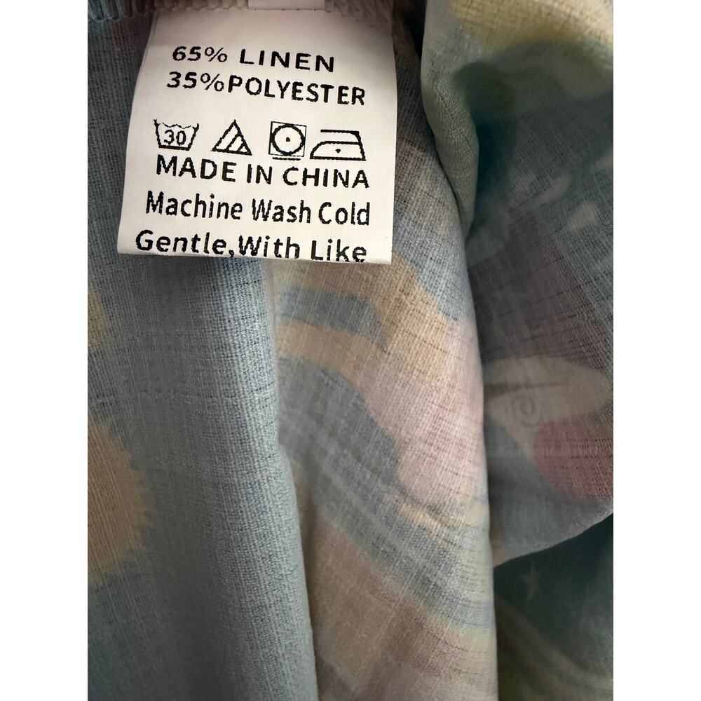 New boutique EDEN MINI DRESS viral linen dress size large - Picture 12 of 13